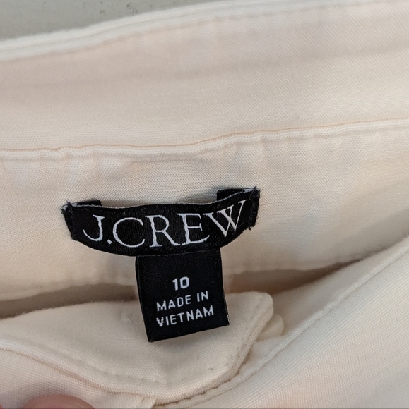 J. Crew 2024 Belted Wide-Leg Trouser City Twill Cream Quiet Luxury Size 10 - Picture 8 of 10